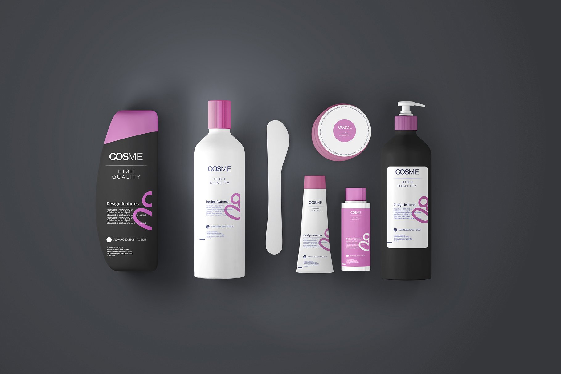 Cosmetic Mockup Set In Product Mockups On Yellow Images Creative Store