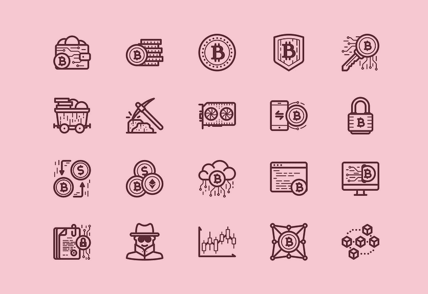 Cryptocurrency icon packs cover