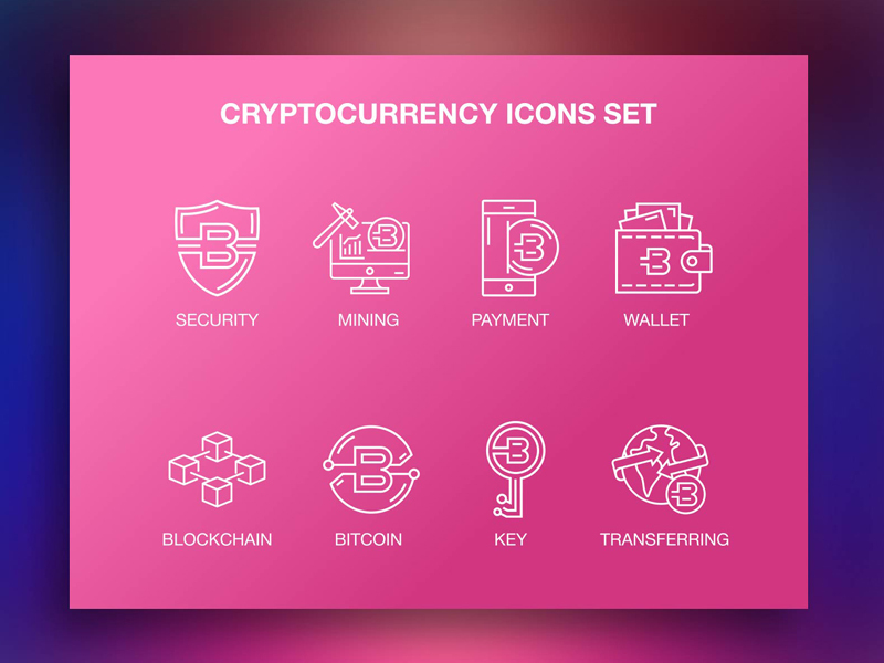A free cryptocurrency icon pack
