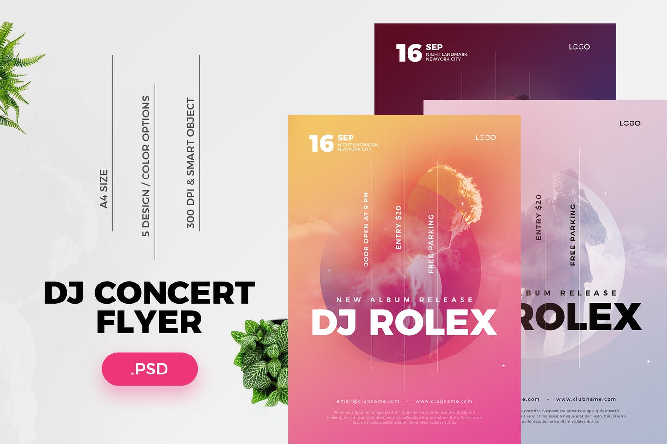 A DJ concert flyer templates