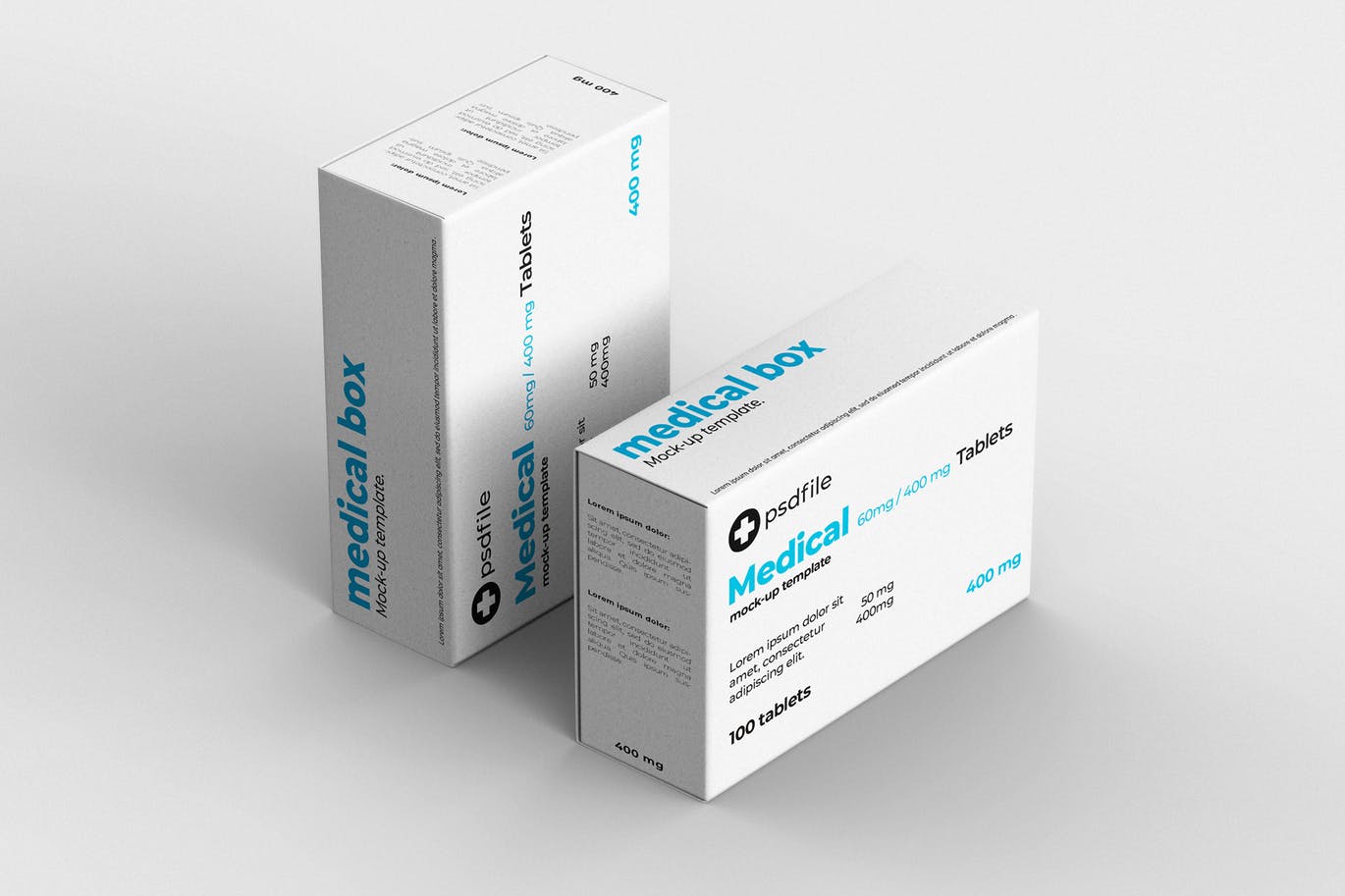 White medical box mockup