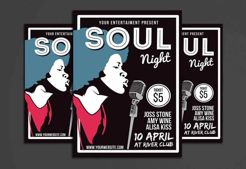 A music band flyer templates cover