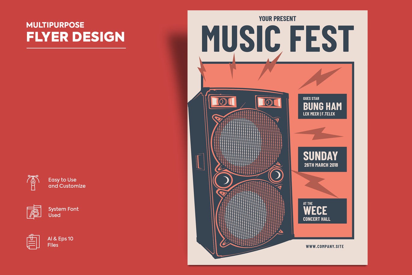 A music fest flyer template