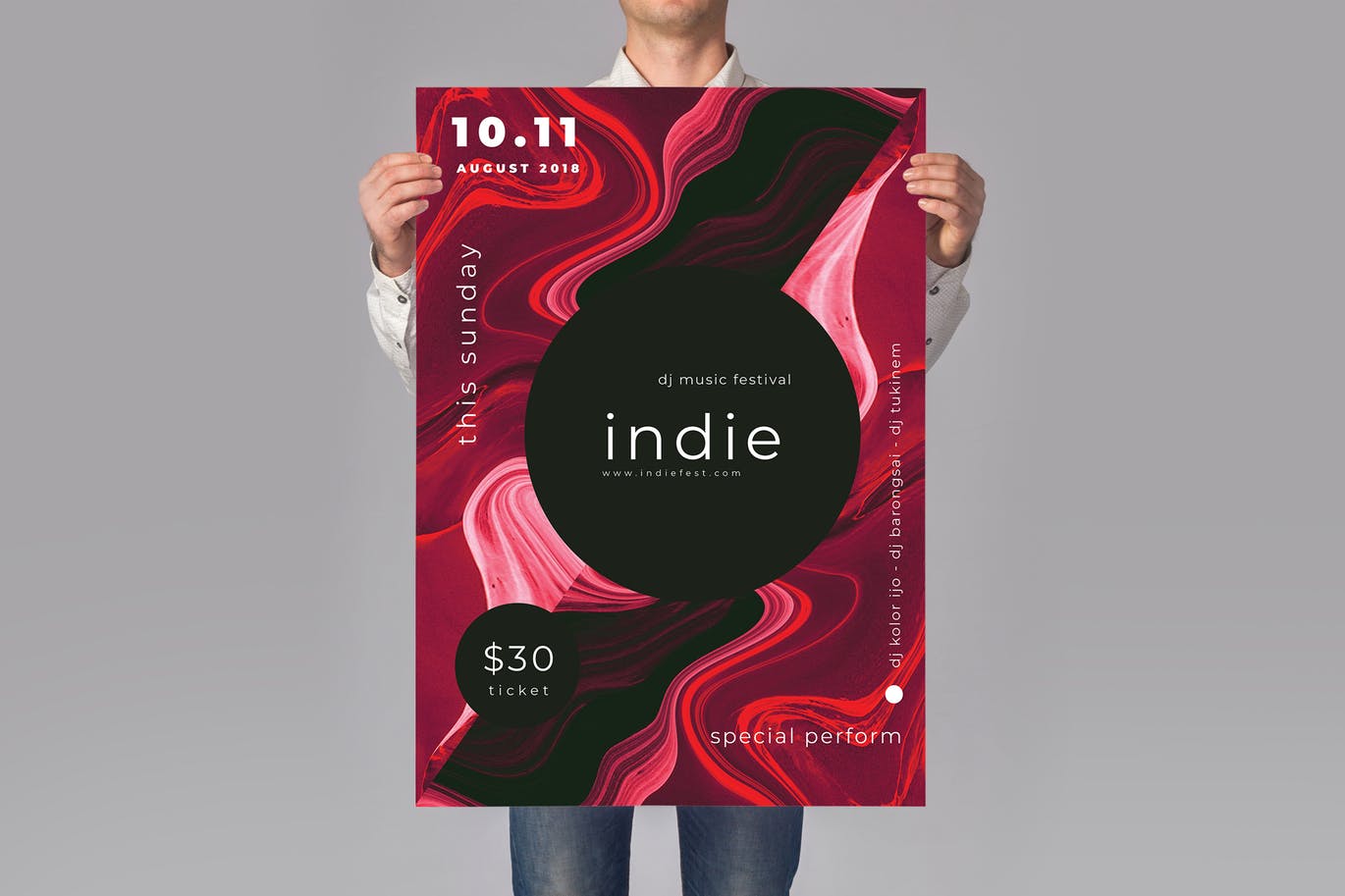 A music promotion poster template