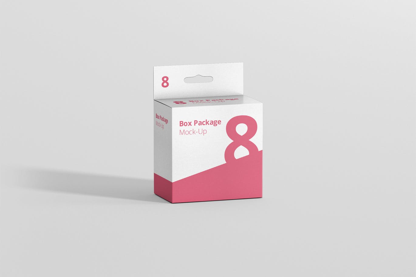 Slim square box with hanger mockup