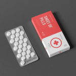 Pills box packaging mockups