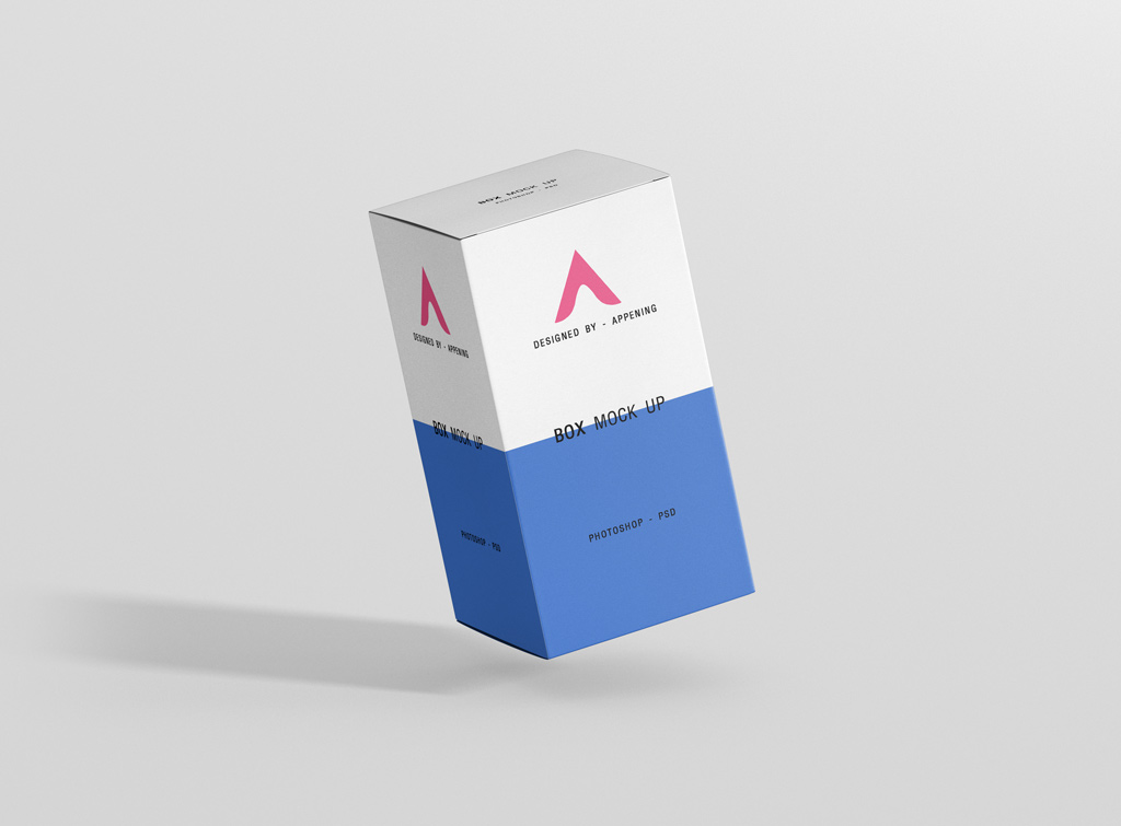 Floating medicine box mockup