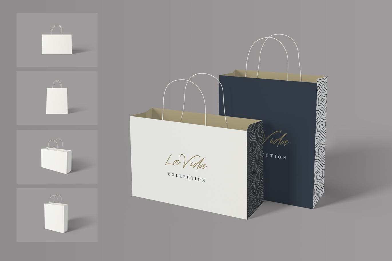 A collection of shopping bag mockups