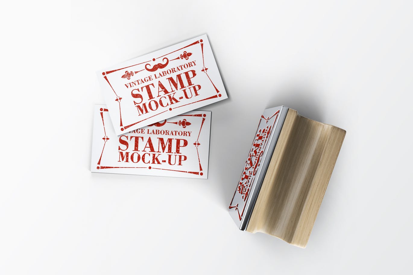 A vintage business stamp mockup