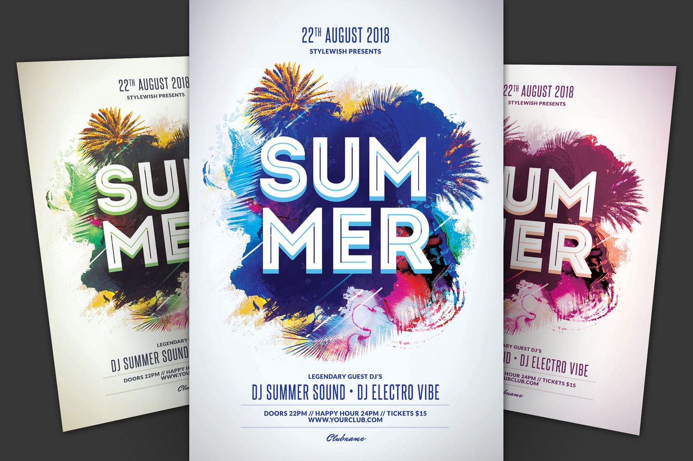 A summer music flyer template