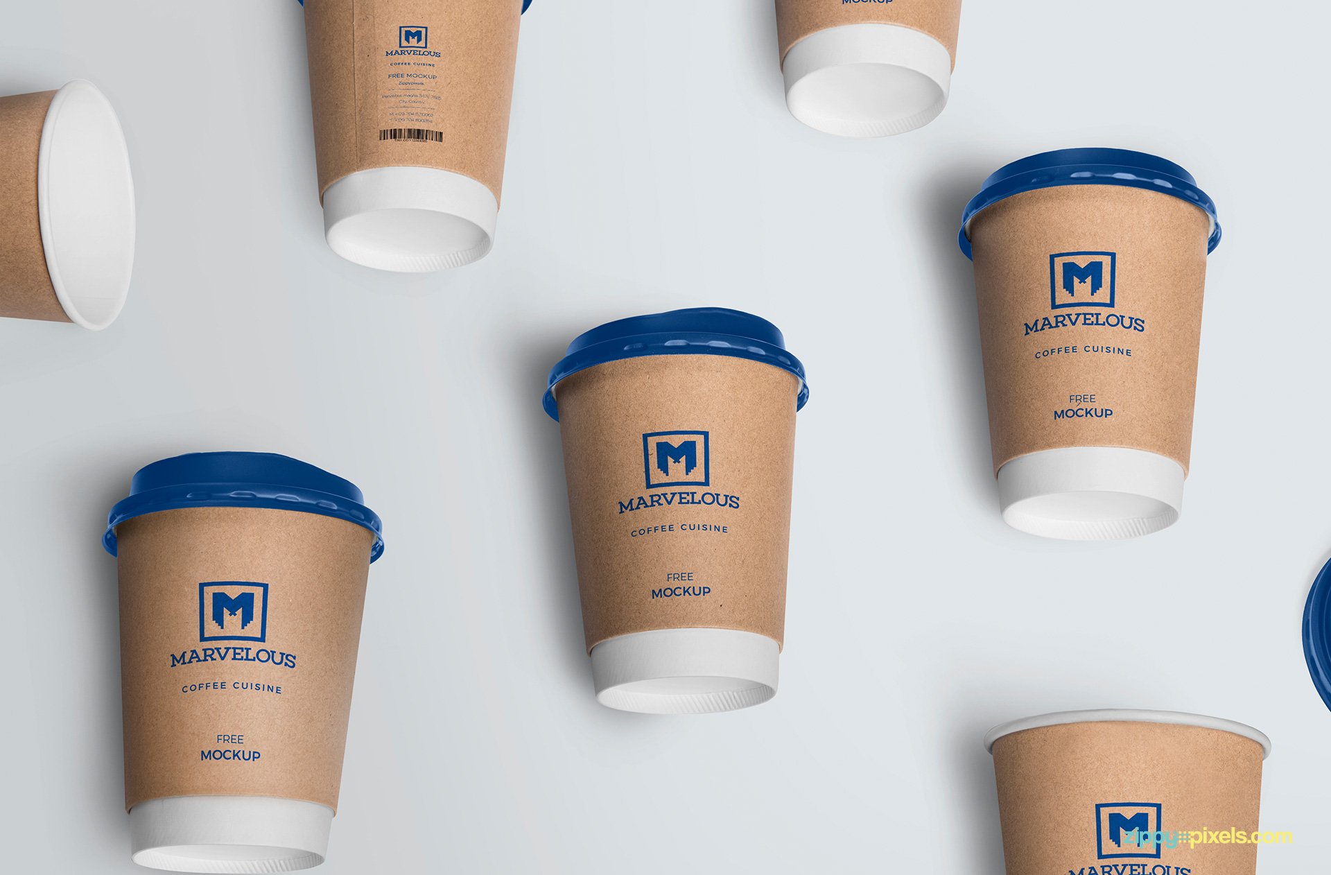 Free handsome coffee cup mockup