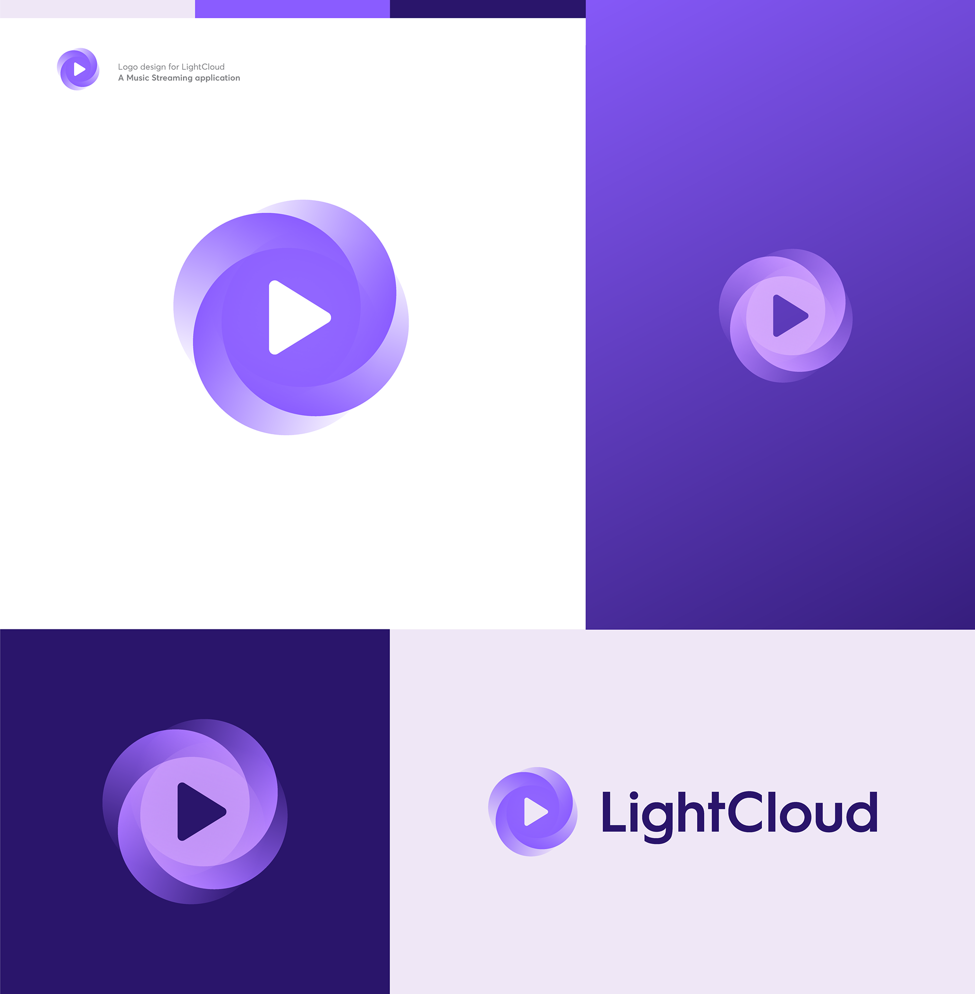 Gradient 3D circle logo design