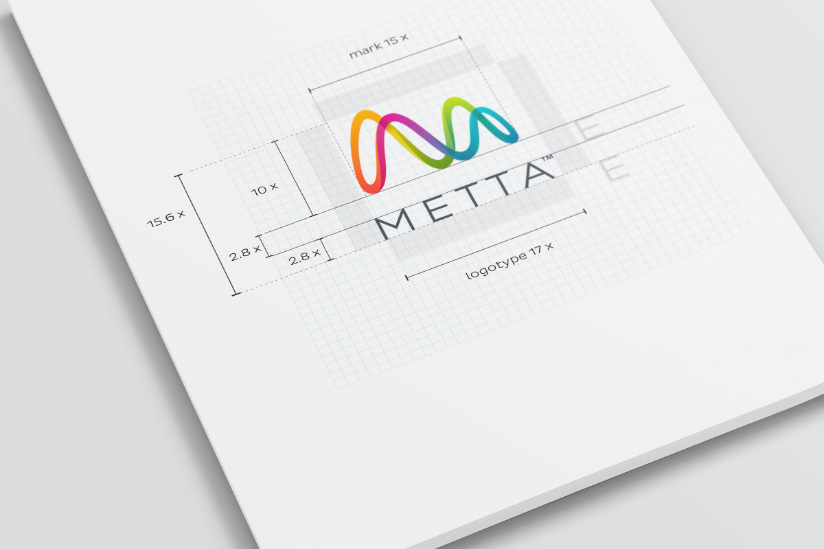 Meta gradient logo design