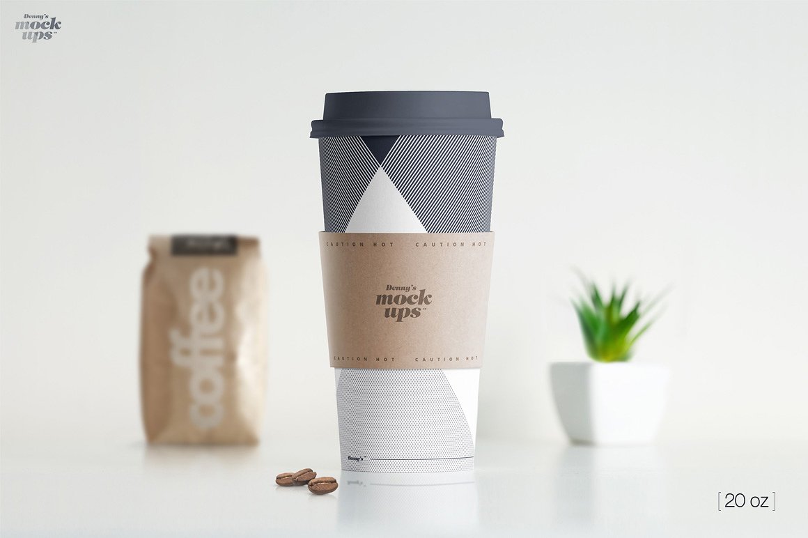 Paper cup mockup template