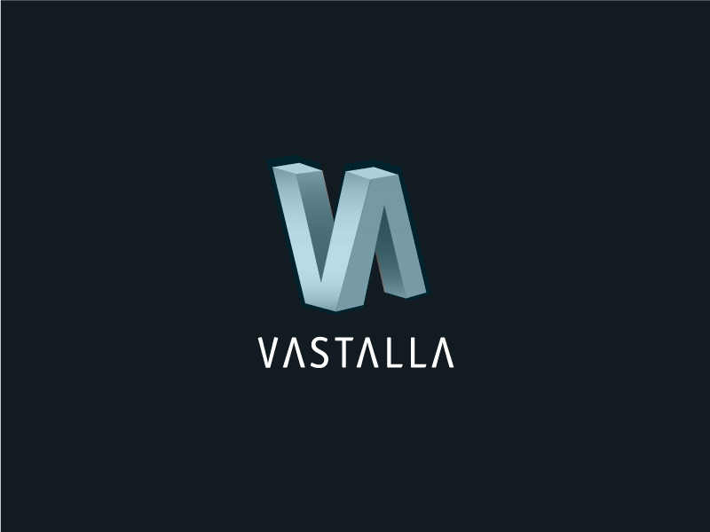 V and A letter logo design