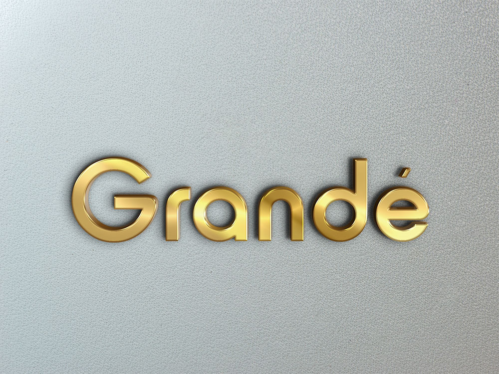 Golden 3D logo design