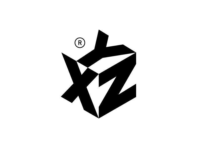 Three letters 3D logo design