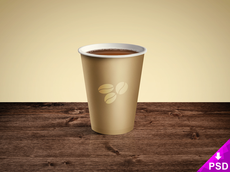 Free paper coffee cup mockup template