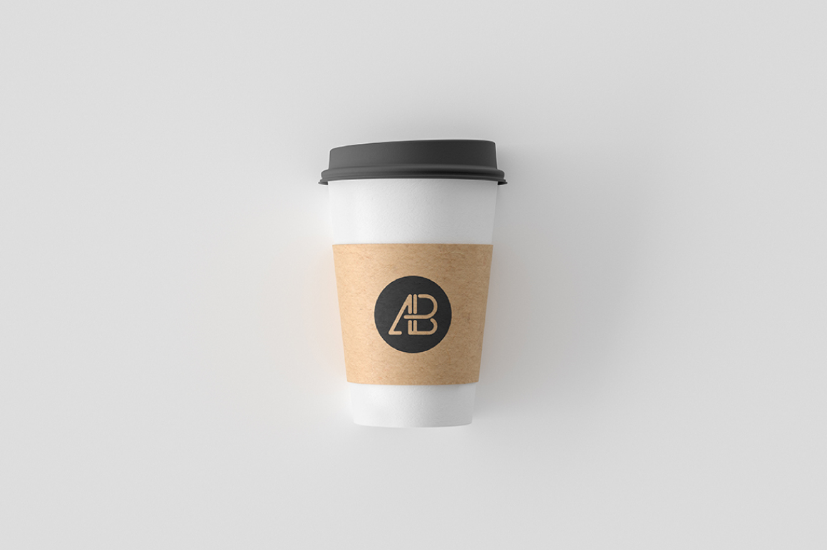 Free simple coffee cup mockup template