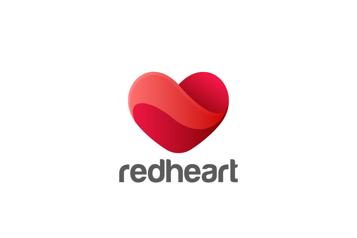 Heart 3 D logo design