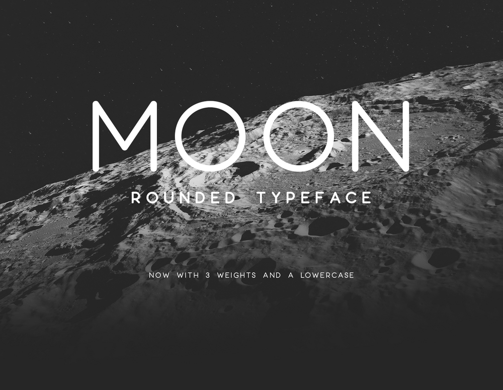 Free Rounded Typeface in Moon