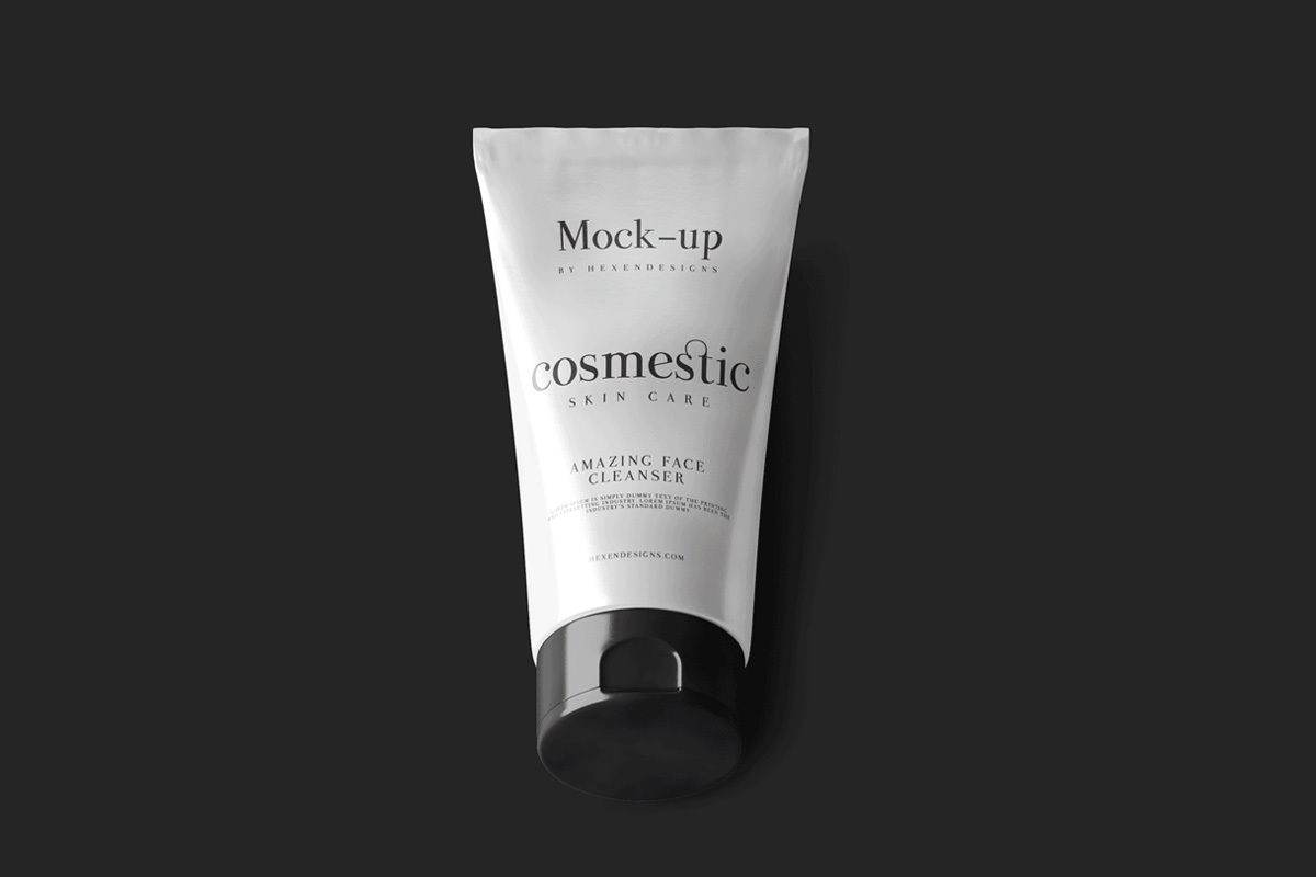 Cosmetic Tube With Cream Mockup Use Include PSD