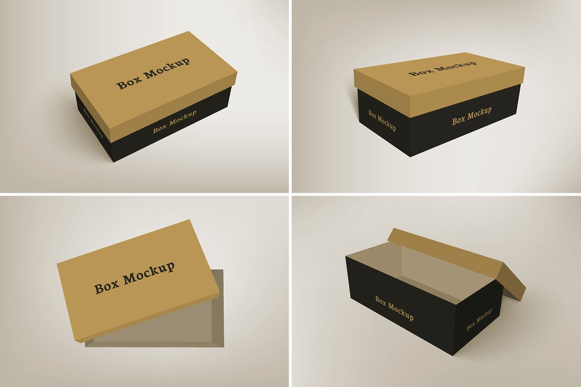 A shoes packaging box mockups