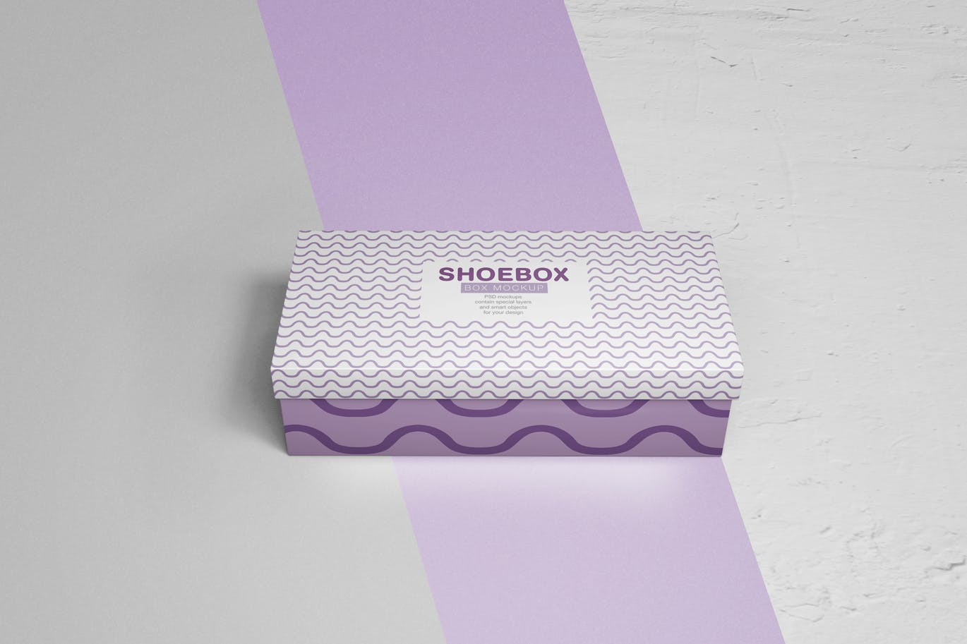 A paper shoe box mockup template