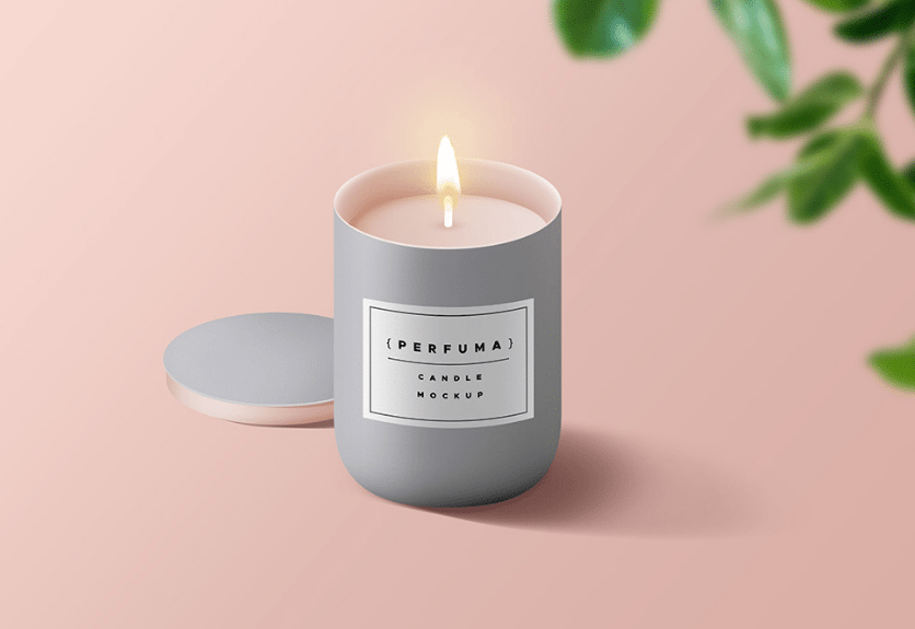 Candle mockup templates cover