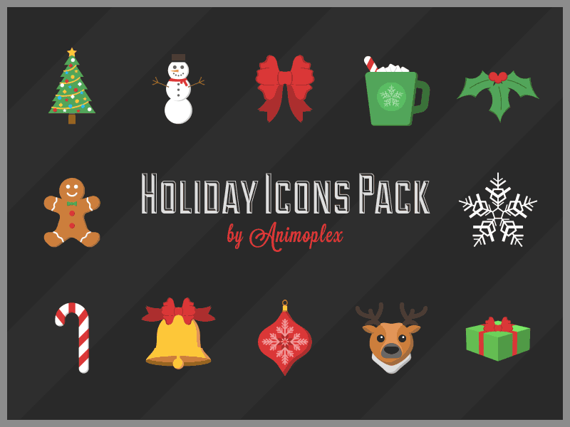 Holiday icon set