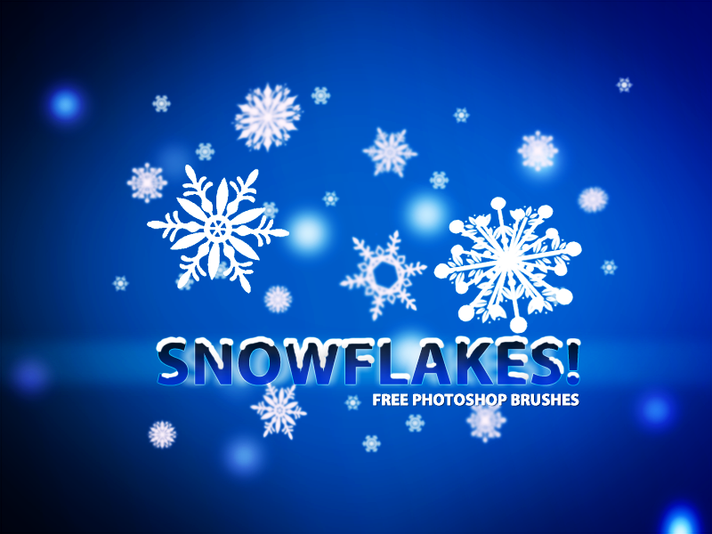 Free Photoshop snowflakes bruches