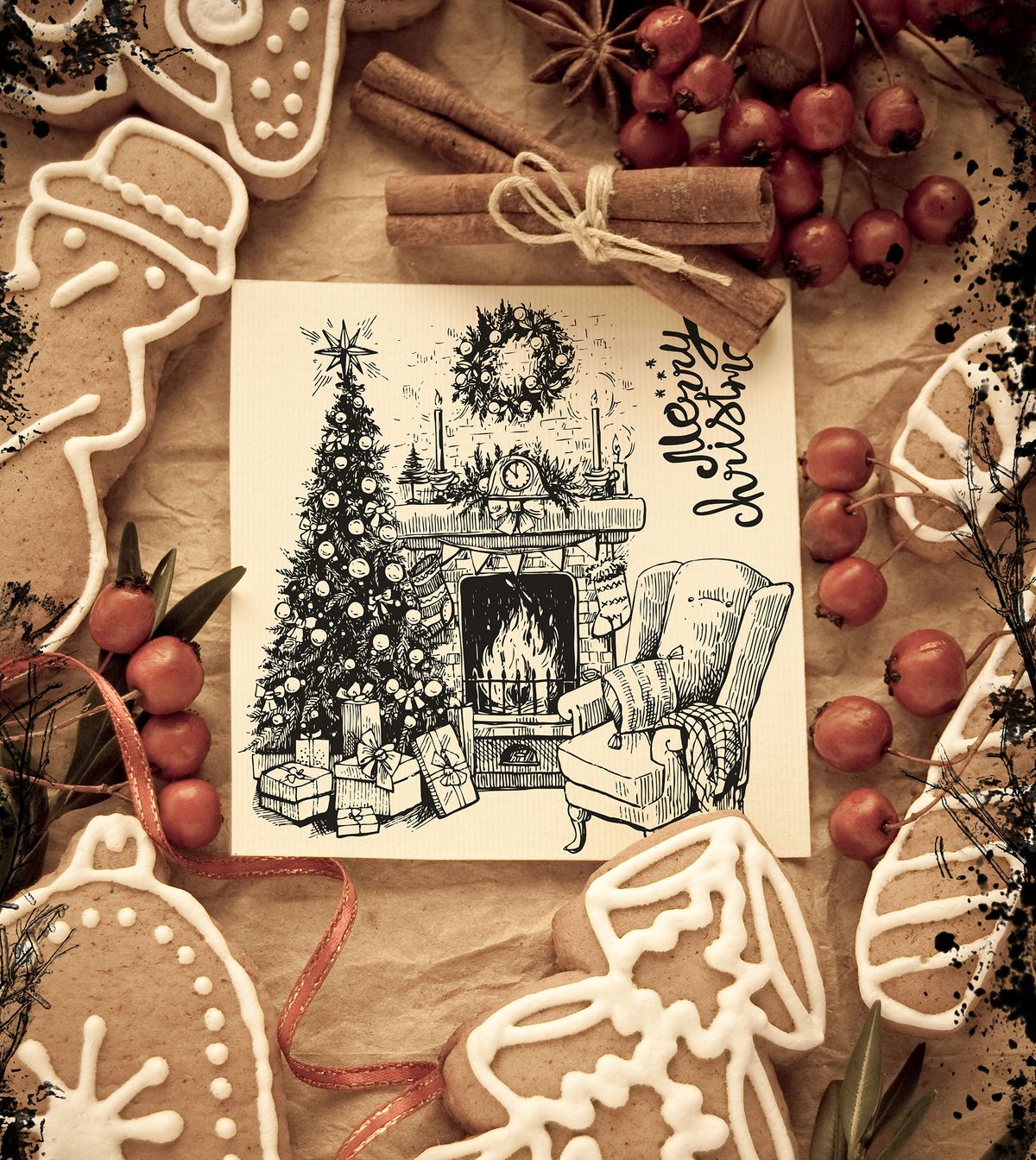 Free vintage christmas illustration