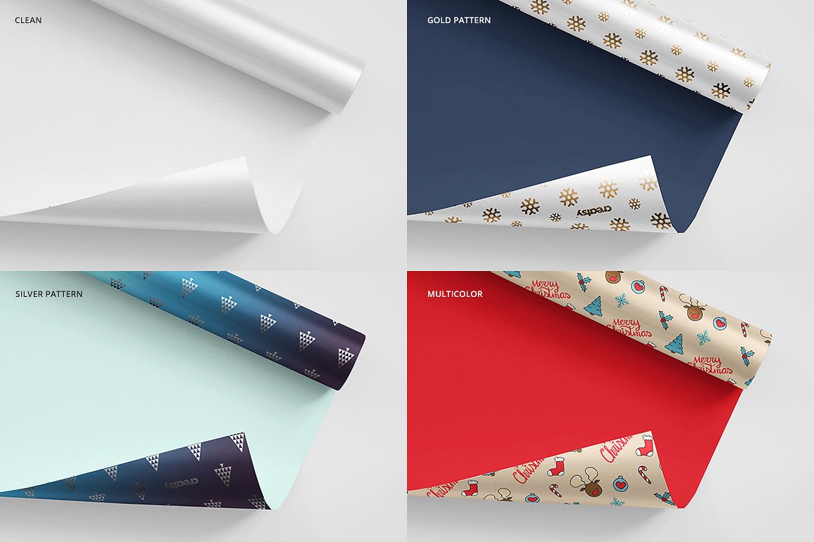 Goft wrapping paper mockup templates