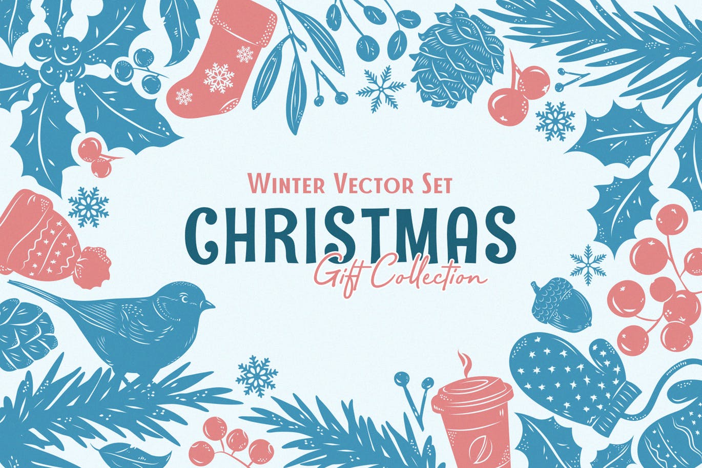 Vector christmas gift collection