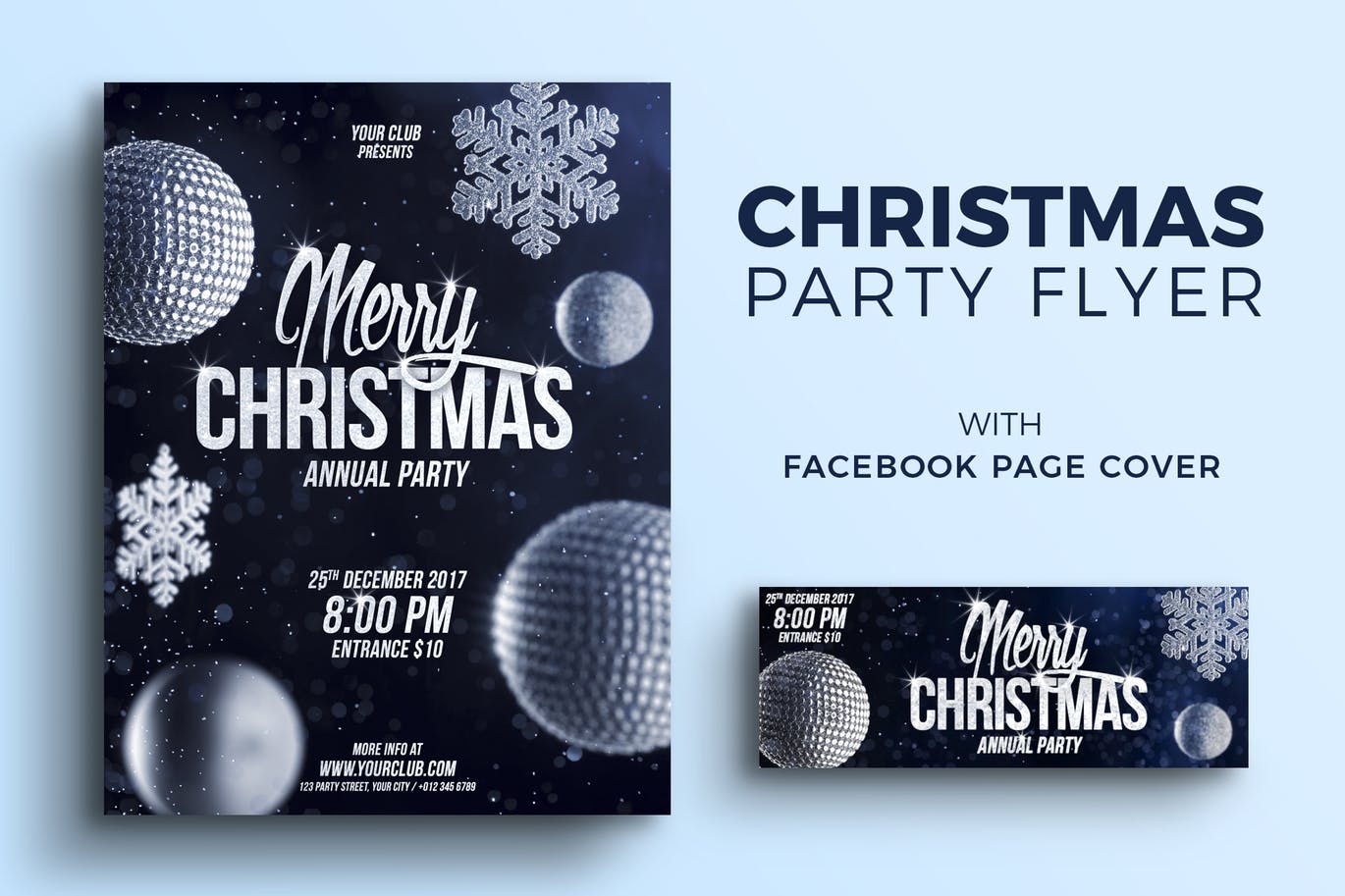 Christmas flyer and facebook cover