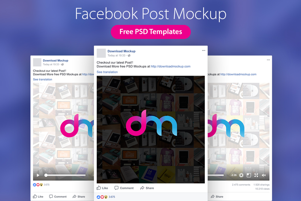 A free psd facebook mockup