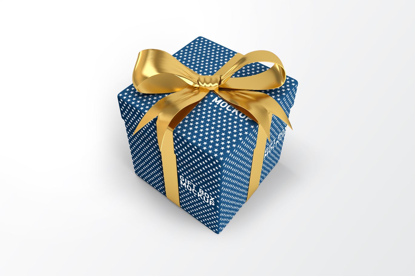 Festive gift box mockup template