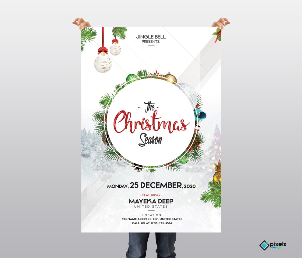 A free christmas flyer template