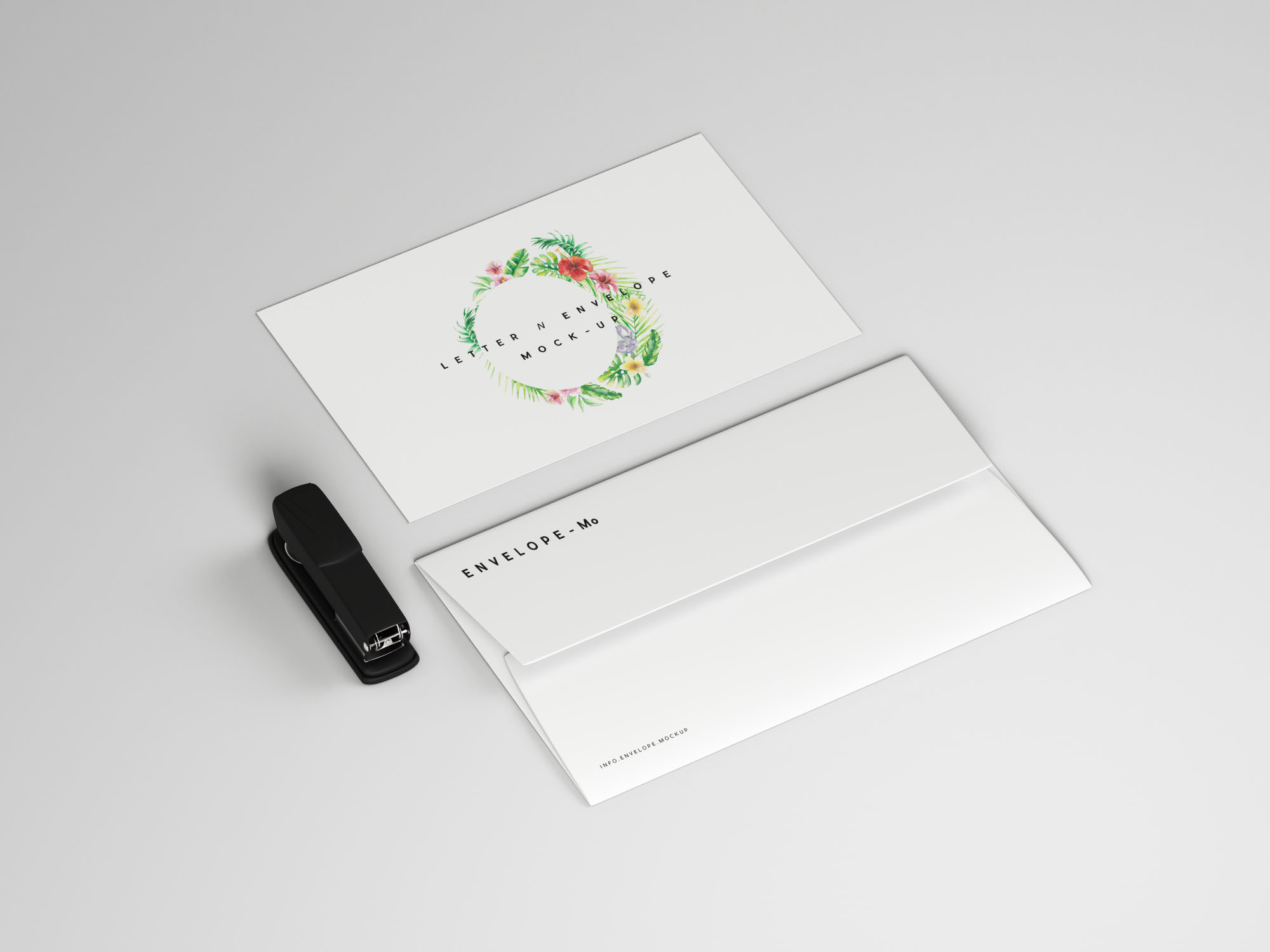 A free envelope and letter mockup