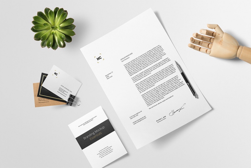 A free branding mockup scene