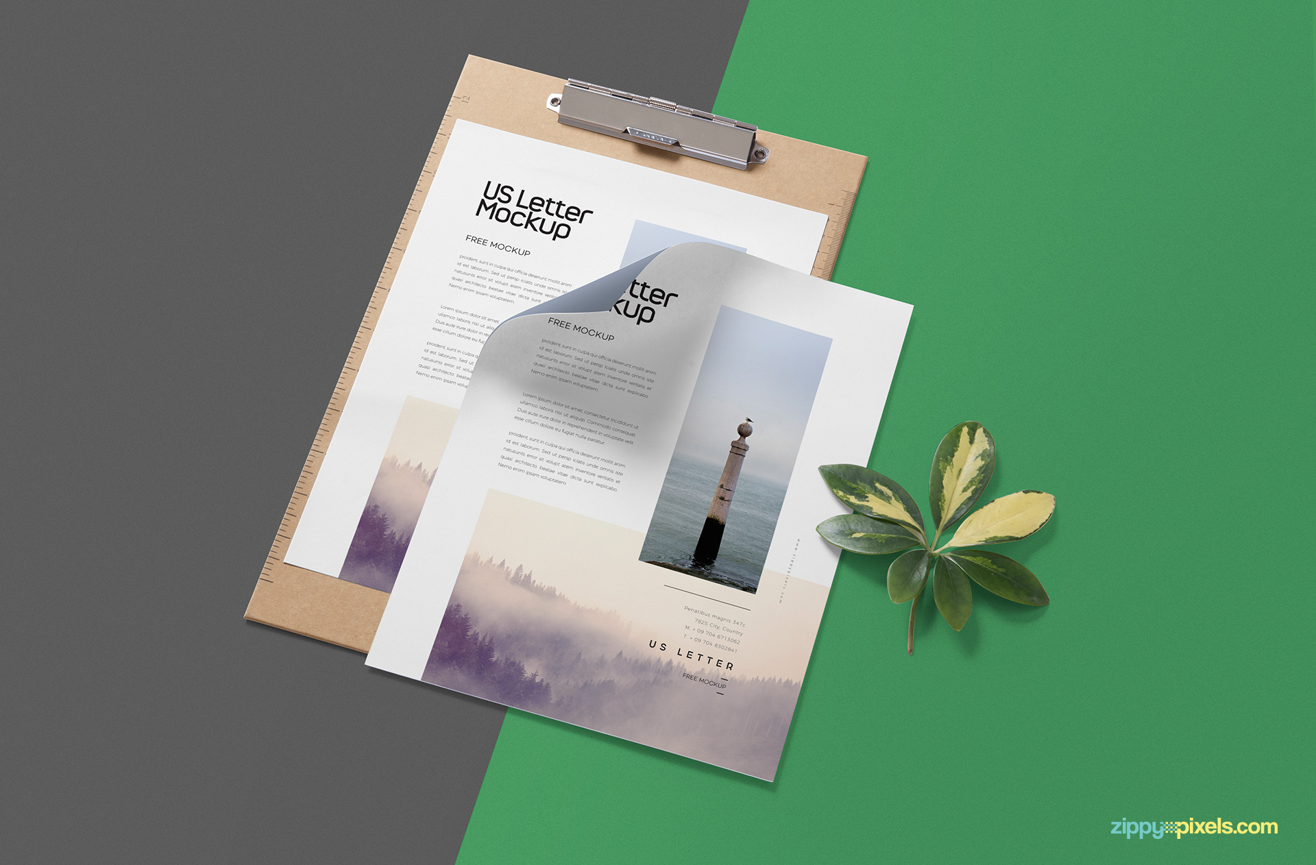 A free letterhead mockup