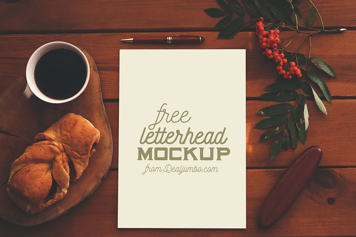 Letterhead paper free mockup