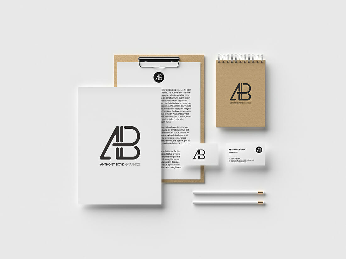 A modern free branding identity mockup