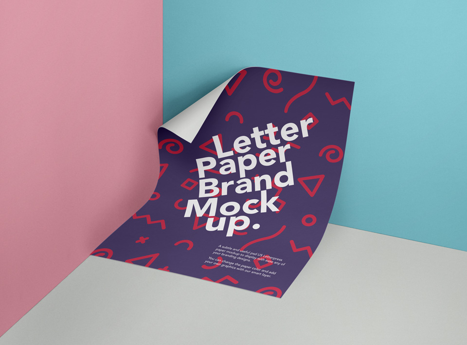 A free letterhead paper mockup