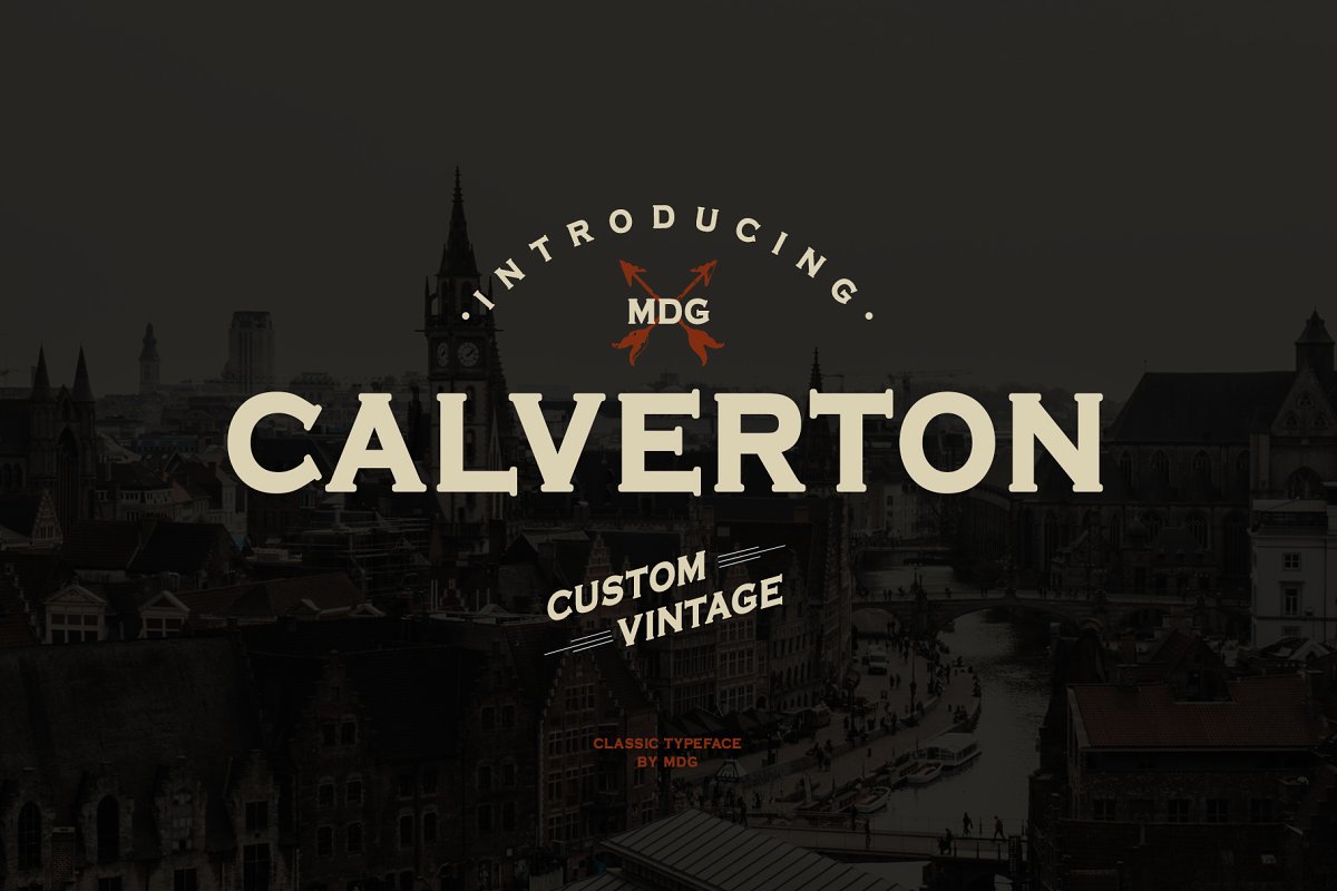 Calverton classic typeface for logos