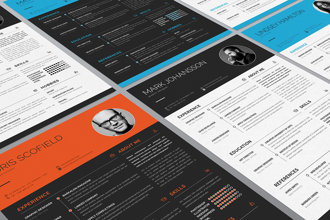 resume template indesign free download