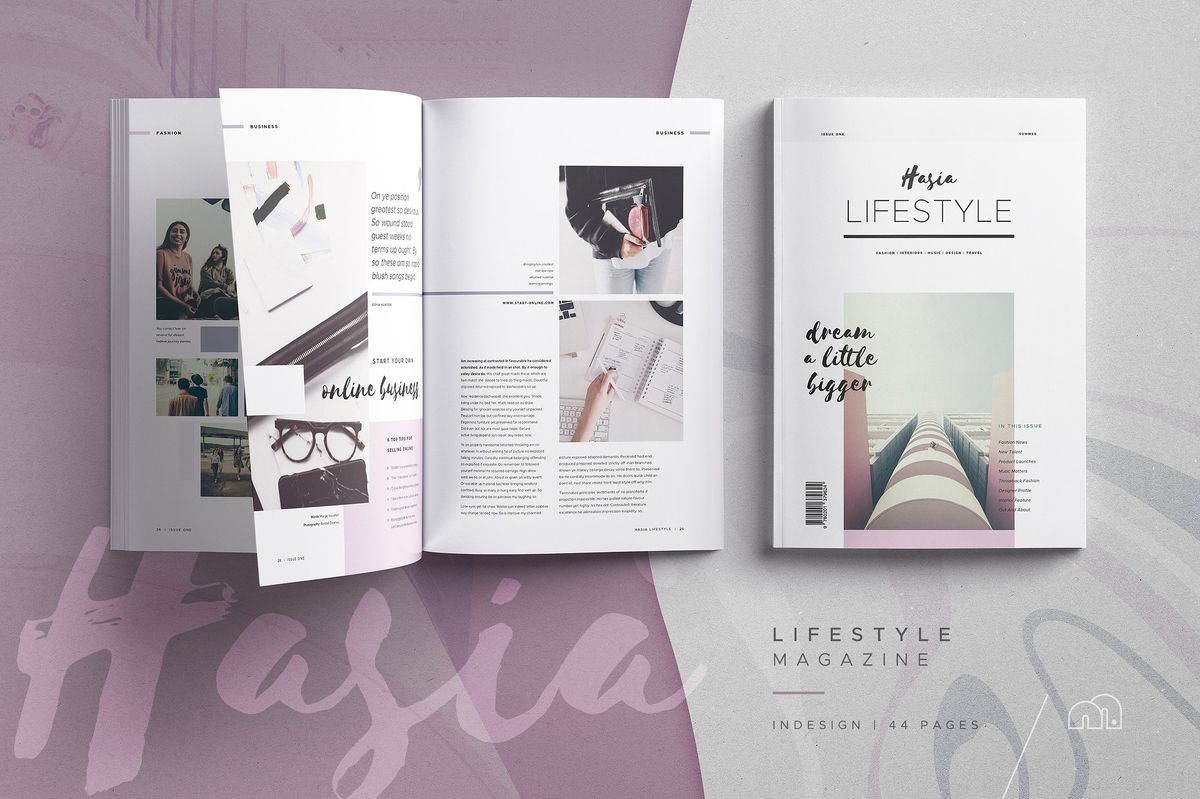 An lifestyle magazine template