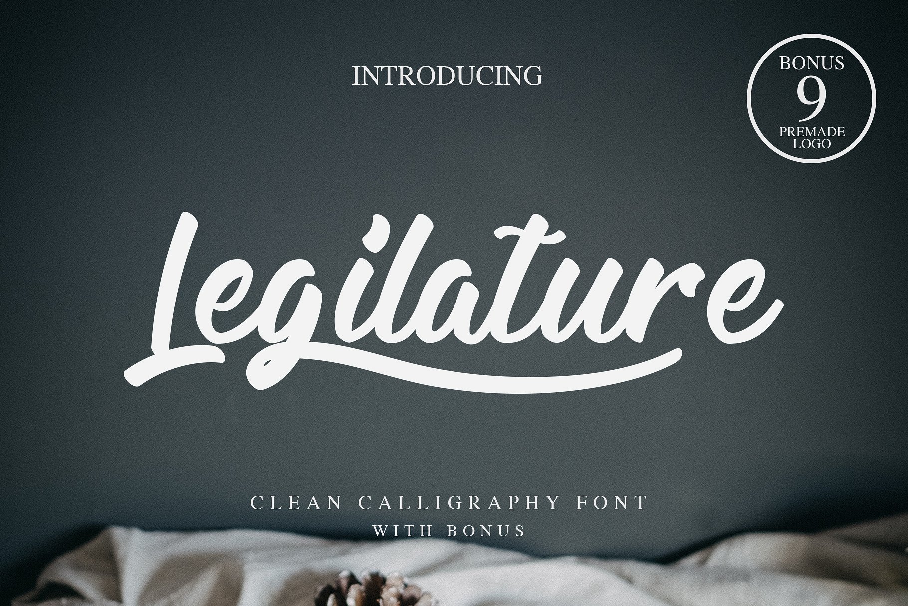 Legilature clean calligraphy logo font