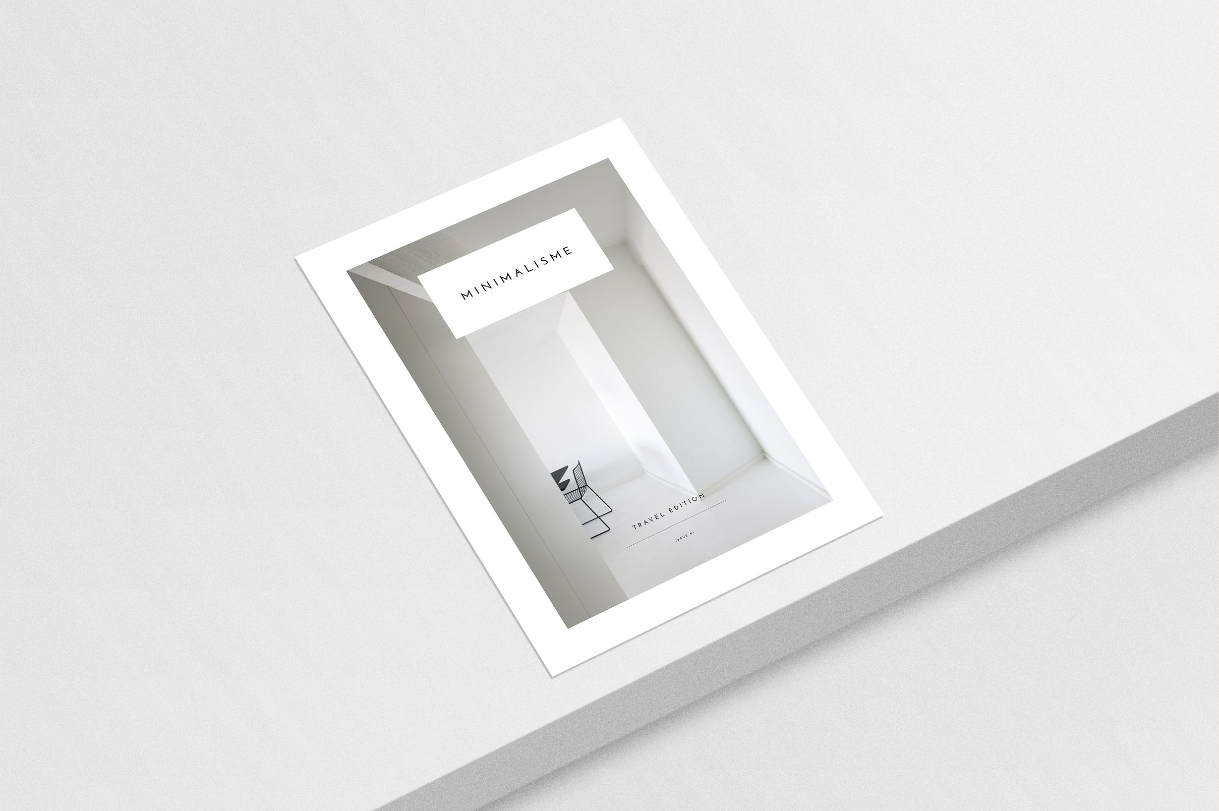 A magazine in minimalist style