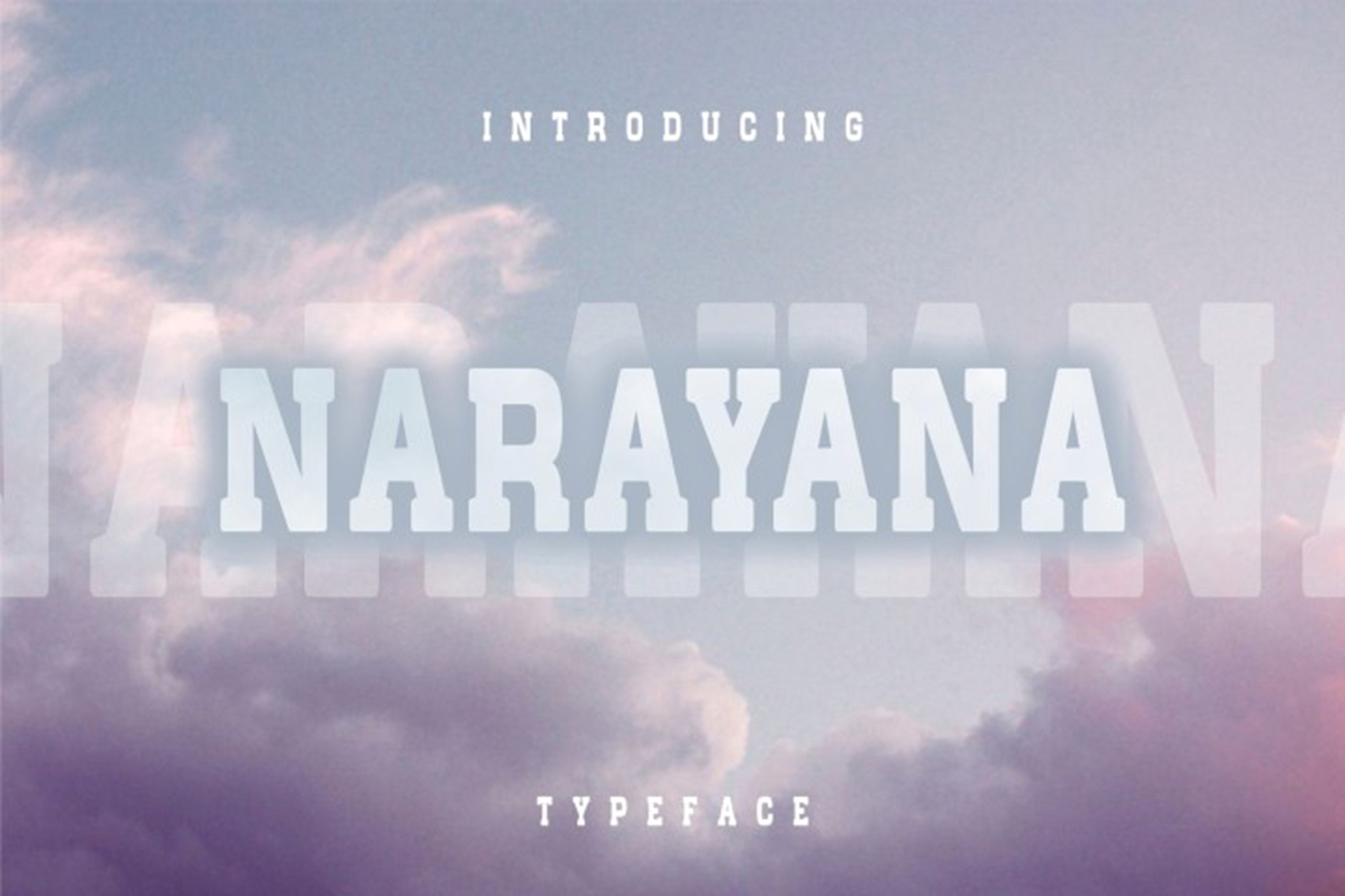 Narayana display logo typeface